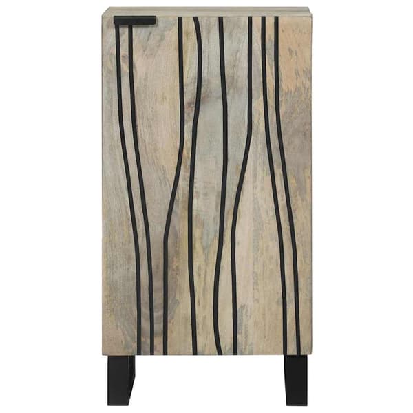 vidaXL Serviesskap Hvit 40 x 33 x 75 cm heltre mango