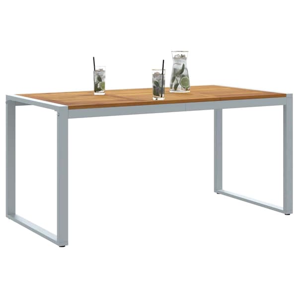 vidaXL Hagebord Grå 160 x 80 x 75 cm Solid akasietre