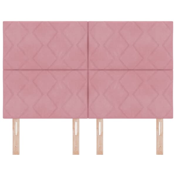 vidaXL LED huvuddyna Rosa 160 cm Sammet