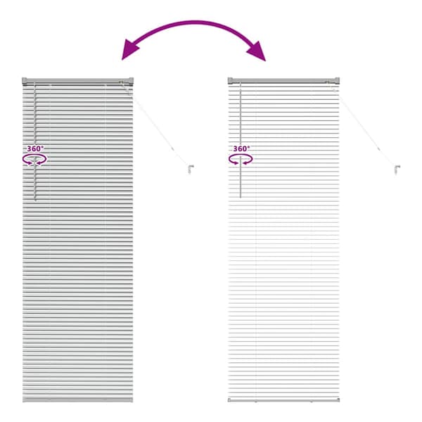 vidaXL Persienner Silver 175 x 65 cm Aluminium
