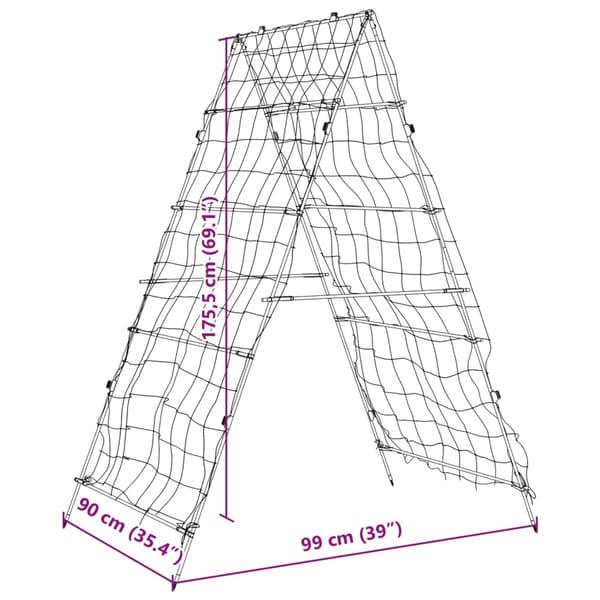 vidaXL Hageespalier for klatreplanter 2 stk A-ramme stål