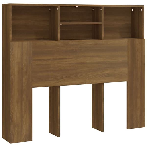 vidaXL Sengegavlskap brun eik 120x19x103,5 cm