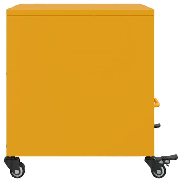 vidaXL Sängbord senapsgul 36x39x43,5 cm stål
