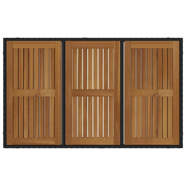 vidaXL Hage Spisegruppe 5 pcs Svart og Brun polyrotting