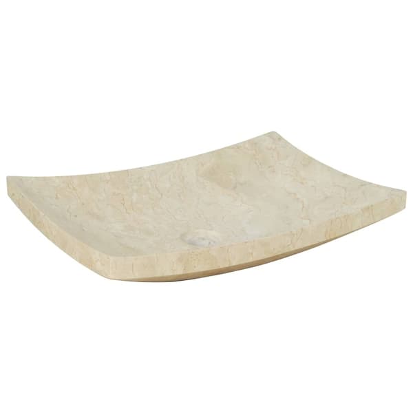 vidaXL Vask 50x35x12 cm marmor krem