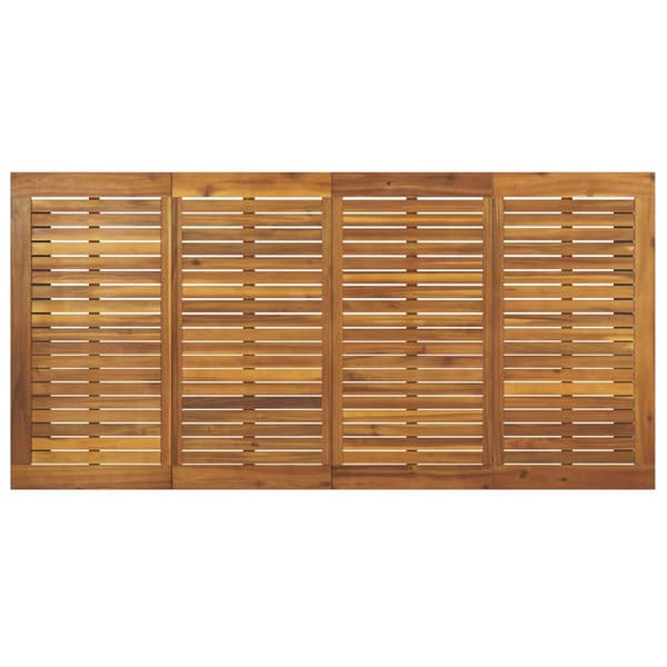 vidaXL Hage Spisegruppe 9 pcs Beige Solid akasietre