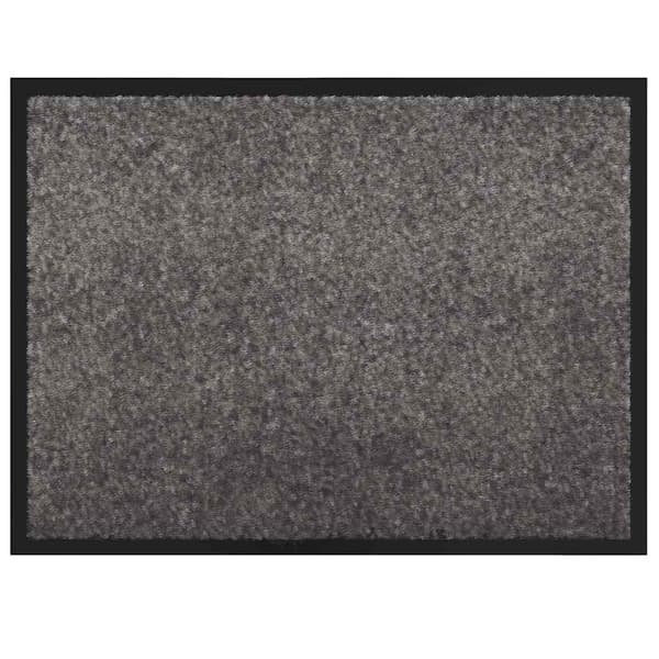 vidaXL Dørmatte Lysegrå 60 x 40 x 1.2 cm Teddy-stoff