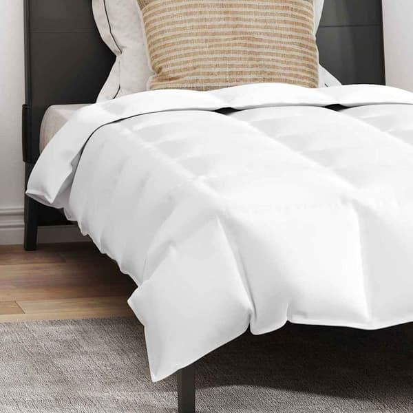 vidaXL Duntäcke med kudde med kudde 2 pcs Vit Dunfjäder