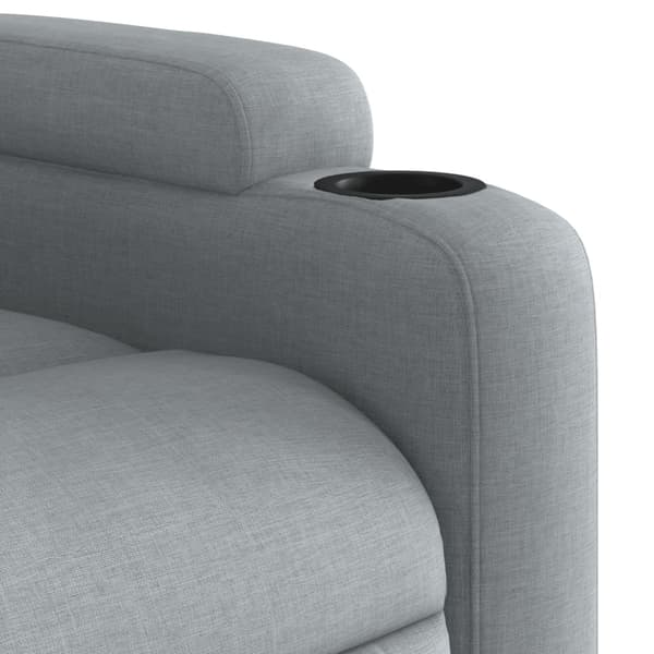 vidaXL Elektrisk reclinerfåtölj ljusgrå tyg