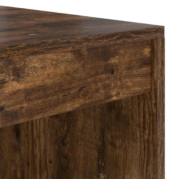 vidaXL Skrivebord Røkt eik 90 x 50 x 76 cm
