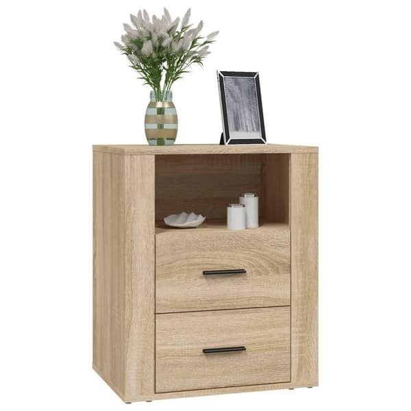 vidaXL Nattbord sonoma eik 50x36x60 cm konstruert tre