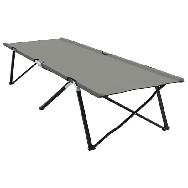 vidaXL Sammenleggbar camping seng 2 pcs Grå 206 x 76 x 74 cm