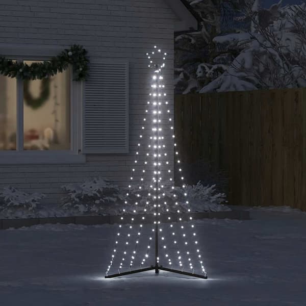 vidaXL LED julgran 339 LEDs kallvit 187 cm