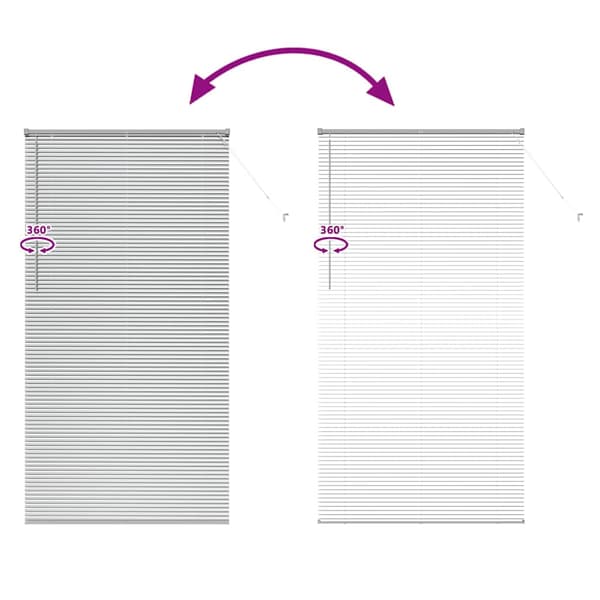 vidaXL Persienner Silver 220 x 110 cm Aluminium