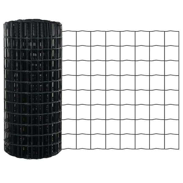 vidaXL Gjerde med innlegg. Grå 0.4 x 10 m Stål