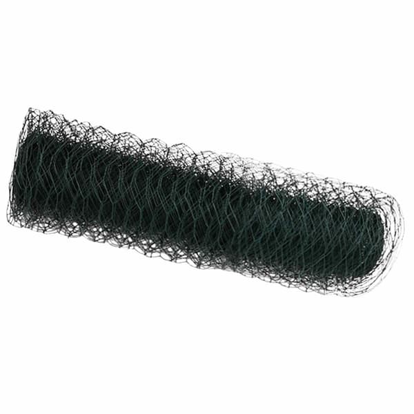 vidaXL Hexagonstängsel Grön 0,6 x 10 m PVC