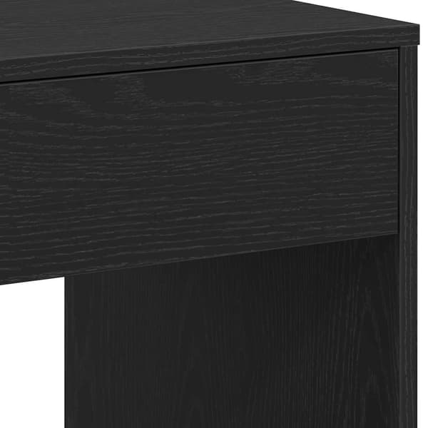 vidaXL Skrivebord svart eik 101x50x76,5 cm konstruert tre