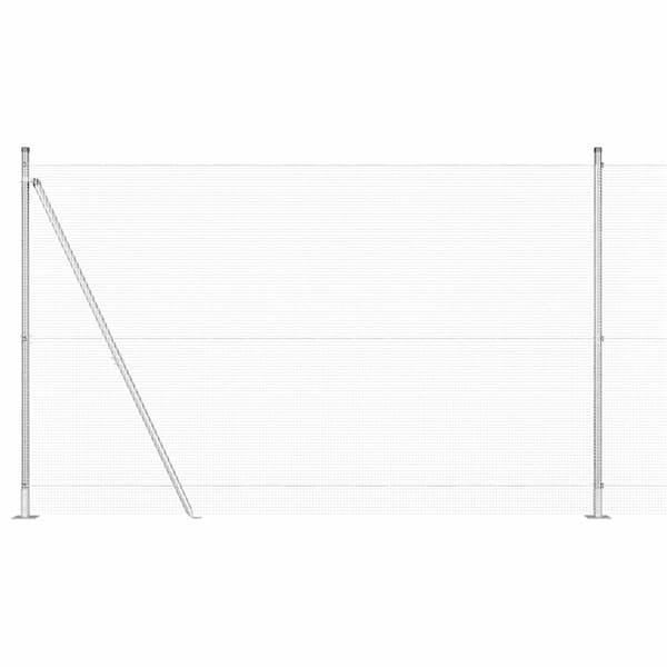 vidaXL Gjerde med innlegg. sølv 1.4 x 25 m Stål