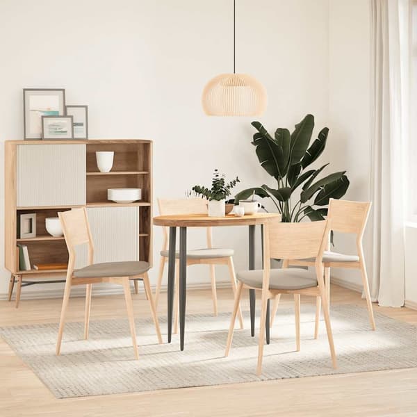 vidaXL Bordplate 80x40x4 cm oval heltre eik