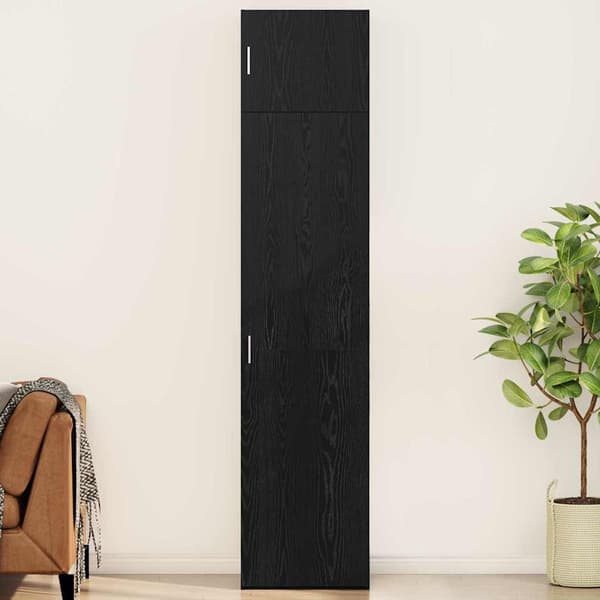 vidaXL Serviesskap 3 pcs Svart Eik