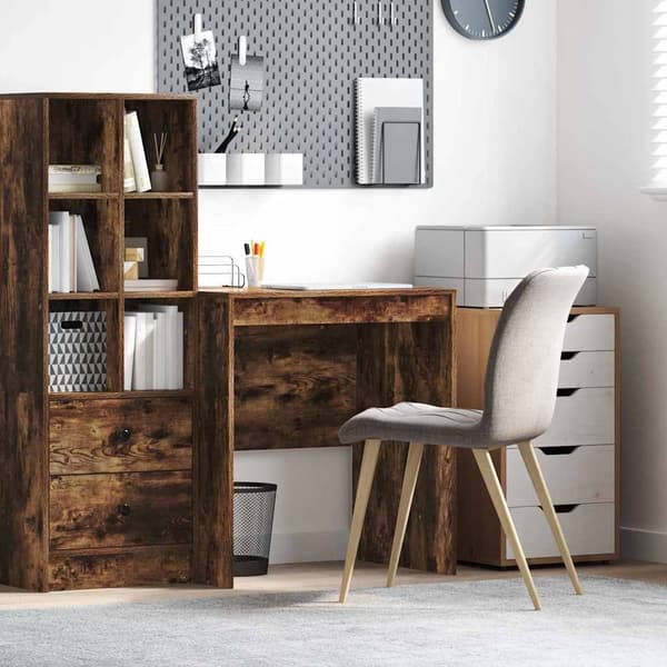 vidaXL Skrivebord Røkt eik 70 x 50 x 76 cm