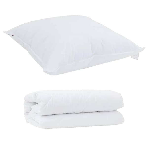 vidaXL Täckeset med kudde 2 pcs Vit Mikrofiber