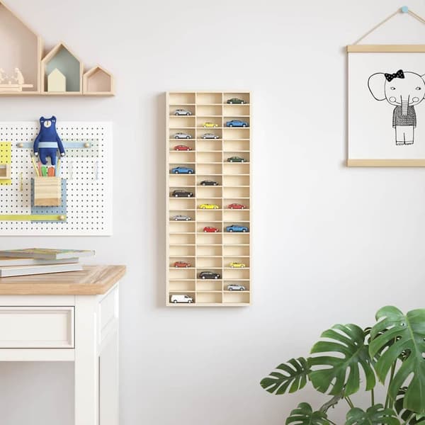 vidaXL Väggdokumentdisplay Beige 30 x 4,5 x 75 cm Konstruerat trä