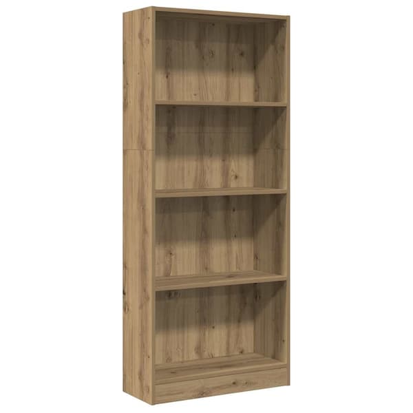 vidaXL Bokhylle artisan eik 60x24x143 cm konstruert tre