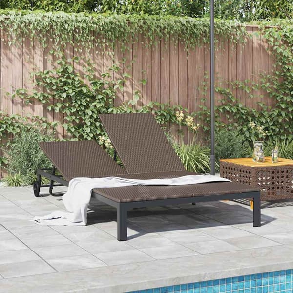 vidaXL Solseng Brun 206 x 115 x 75 cm polyrotting
