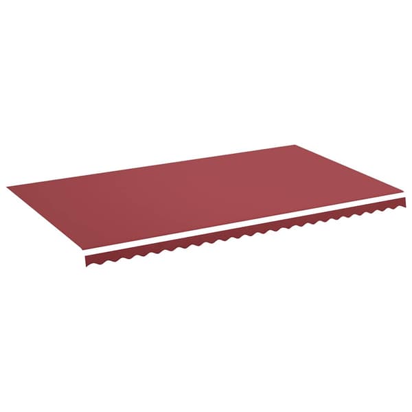 vidaXL Ersättningstyg för markis vinröd 600x350 cm polyester