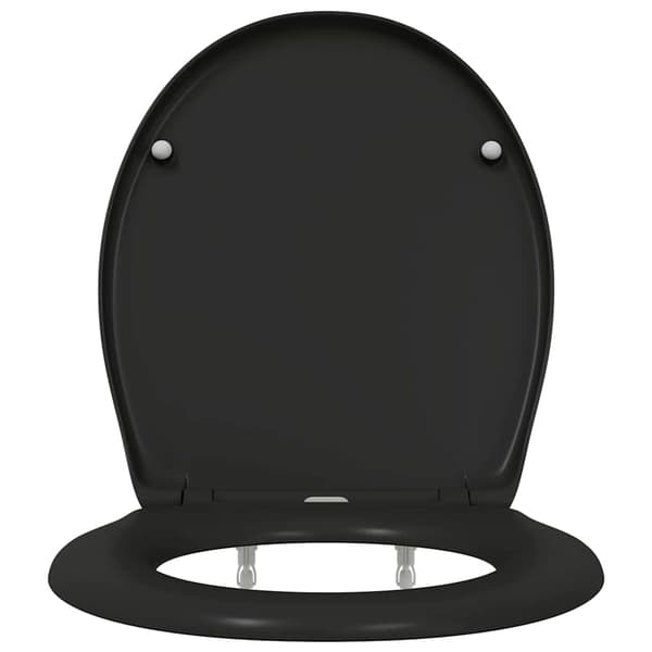 vidaXL Svart Plast Standard Toalettsits Oval Modern