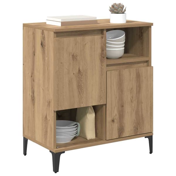vidaXL Serviesskap Artisan Eik 60 x 35 x 70 cm Konstruert tre