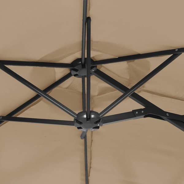 vidaXL Parasoll dobbelt hode gråbrun 316x240 cm