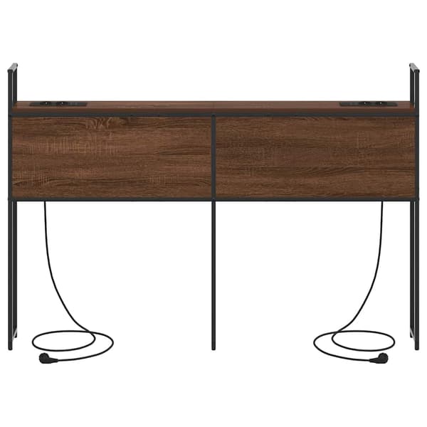 vidaXL Oppbevaringshodegjerde med Ladeplass brun eik 153 x 15 x 98 cm