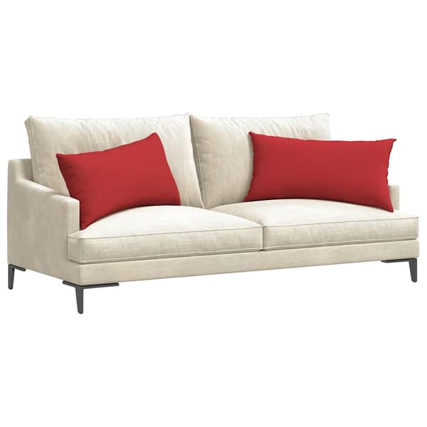 vidaXL Soffkuddar 2 st Röd 80 x 40 cm tyg