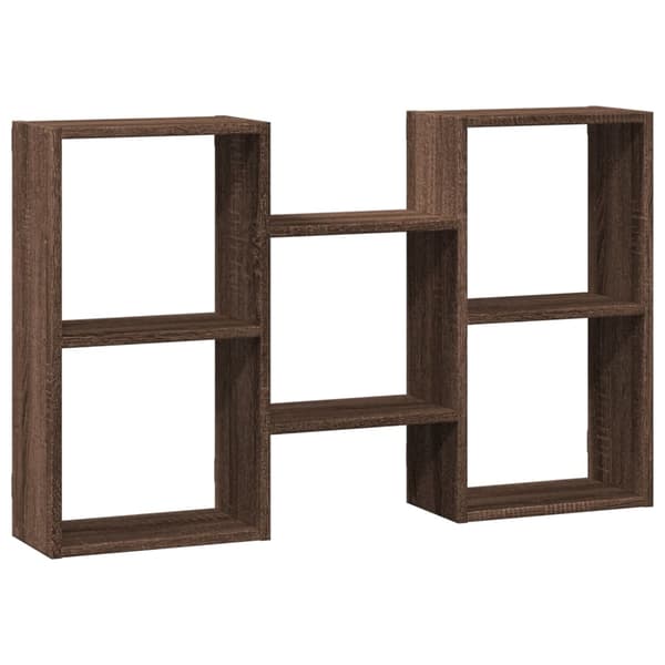vidaXL Vegghylle brun eik 96x18x60 cm konstruert tre