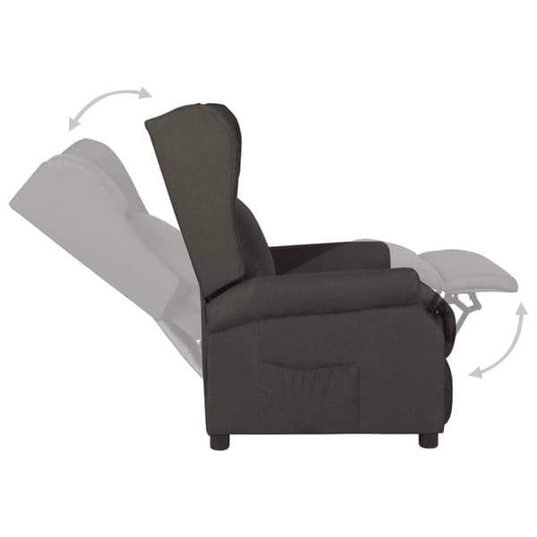 vidaXL Reclinerfåtölj taupe tyg