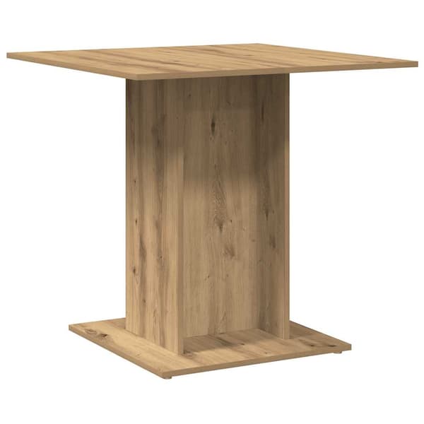 vidaXL Spisebord artisan eik 80x80x75 cm konstruert tre