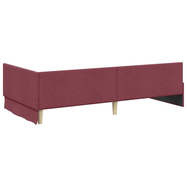 vidaXL Hörnssängram Vinröd 80 x 200 cm tyg