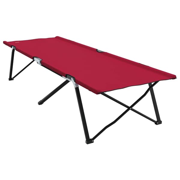 vidaXL Sammenleggbar camping seng 2 pcs Rød 206 x 76 x 74 cm