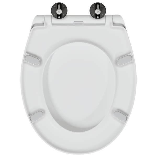 vidaXL Vit Plast Standard Stabil Standard toalettlock Oval