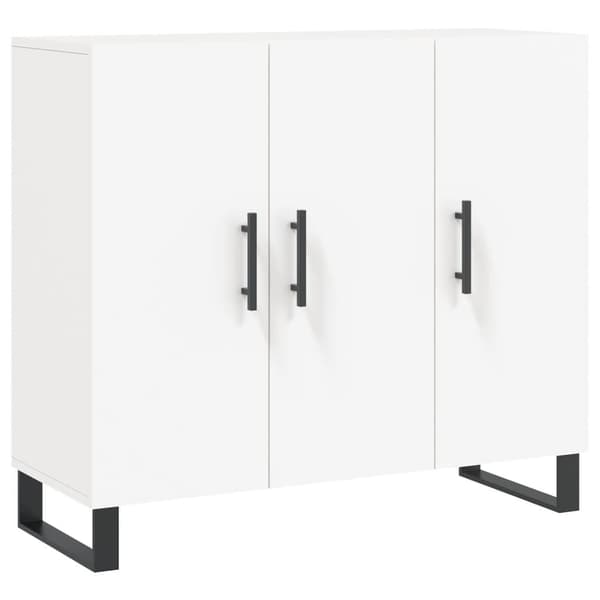 vidaXL Skänk vit 90x34x80 cm konstruerat trä