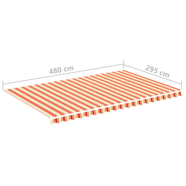 vidaXL Markisväv gul och orange 5x3 m