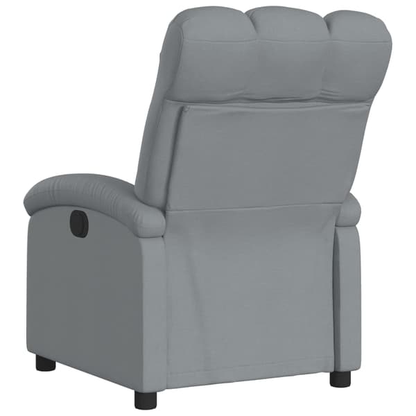 vidaXL Elektrisk reclinerfåtölj ljusgrå tyg