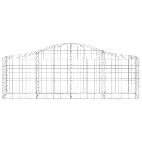 vidaXL Gabioner bågformade 20 st 200x30x60/80 cm galvaniserat järn
