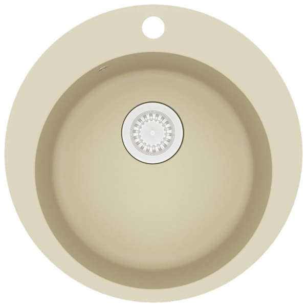 vidaXL Diskho granit enkel rund beige