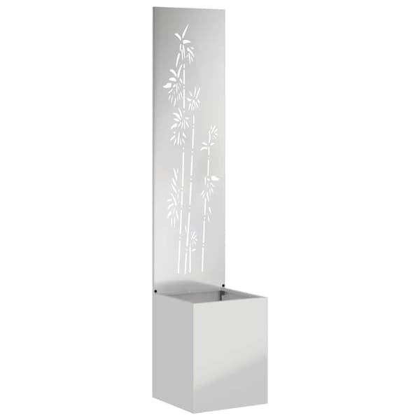 vidaXL Trädgårds integritetsskärm Silver 32 x 140 cm Galvaniserat stål