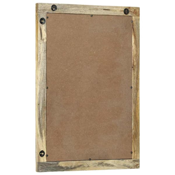 vidaXL Baderomsspeil Brun 70 x 50 x 2,5 cm Glass og solid mango tre