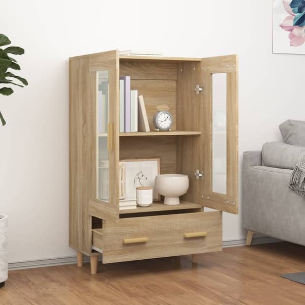 vidaXL Highboard sonoma eik 70x31x115 cm konstruert tre