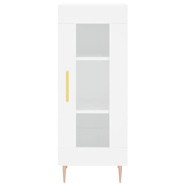 vidaXL Highboard hvit 34,5x34x180 cm konstruert tre